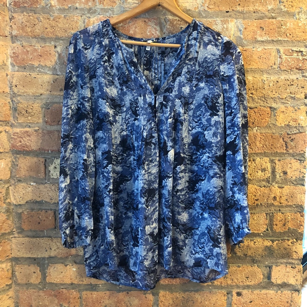 Joie Sheer Silk Peasant Blouse - sz S